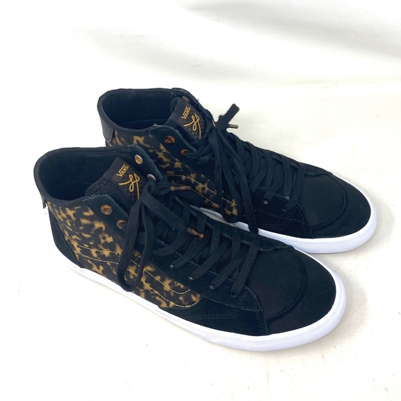 VANS Lizzie Tortoise Sneakers Dark Brown Suede Canvas Shoe Skate Men VN0A4BX1YI5 - Picture 3 of 9